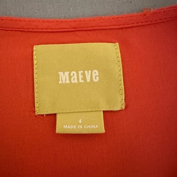 Anthropologie Maeve Clara Coral Button Down Blouse Size 4 - Picture 4 of 8